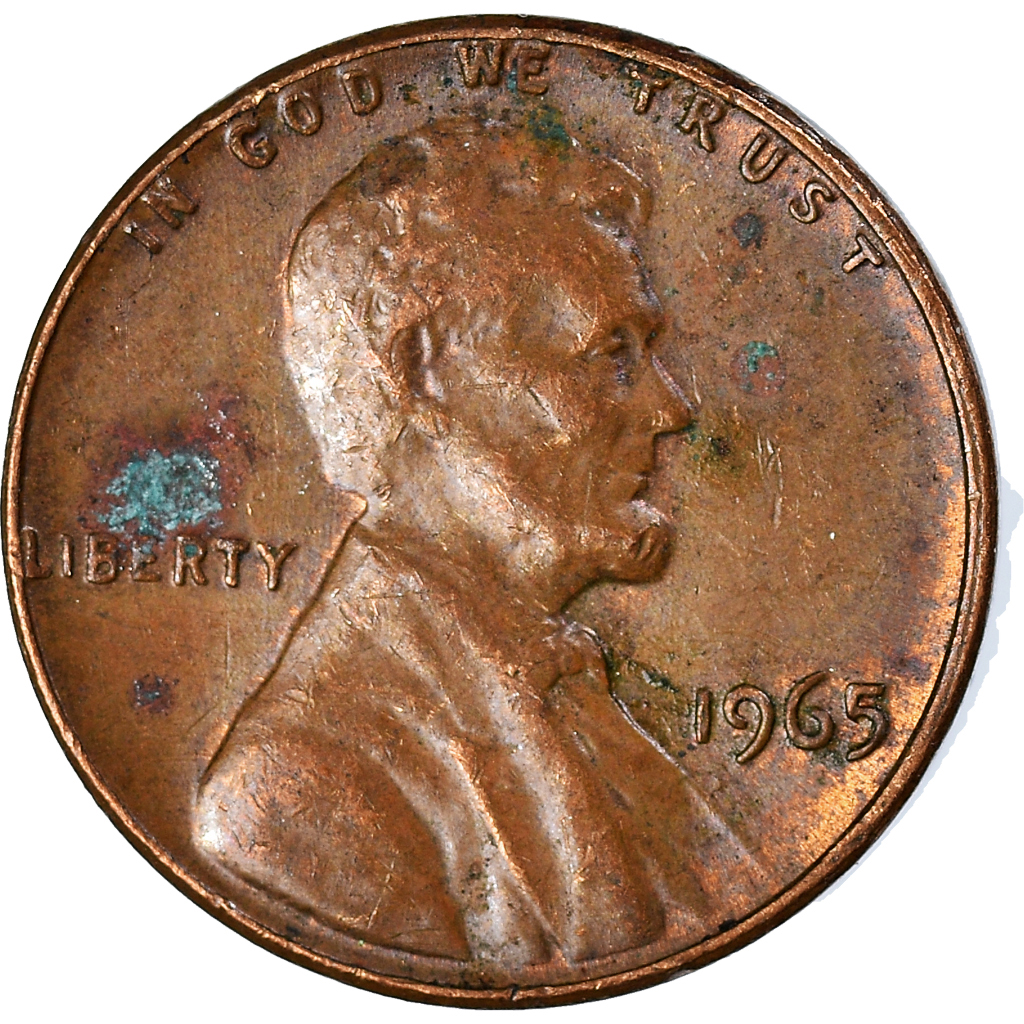 Moneda, Estados Unidos, Cent, 1965