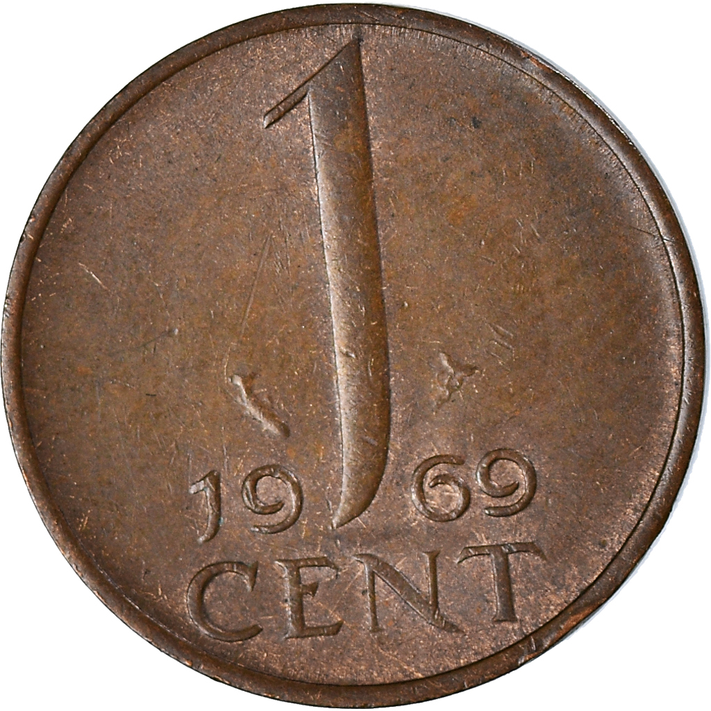 Moneda, Países Bajos, Cent, 1969