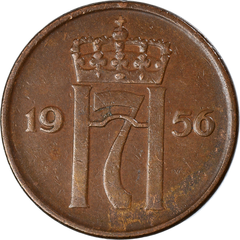 Moneda, Noruega, 5 Öre, 1956