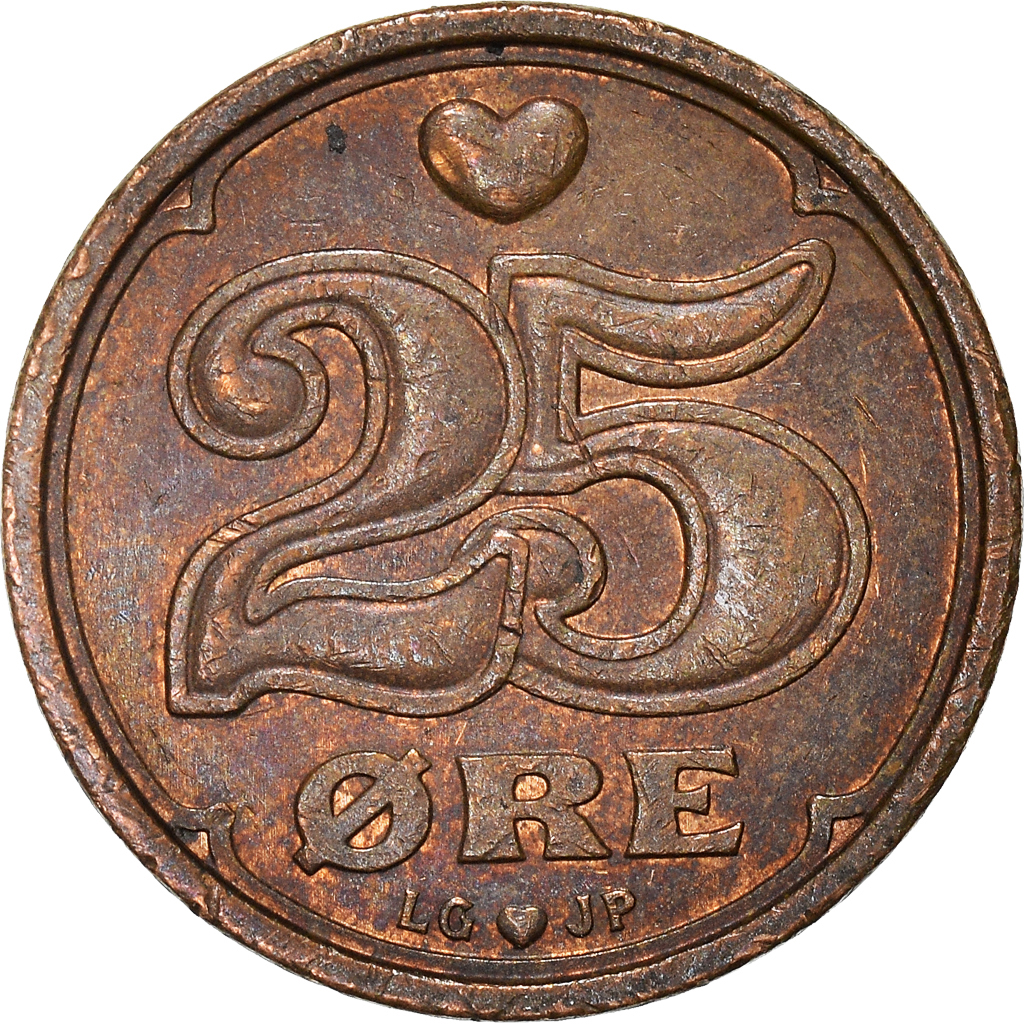 Moneda, Dinamarca, 25 Öre, 1994