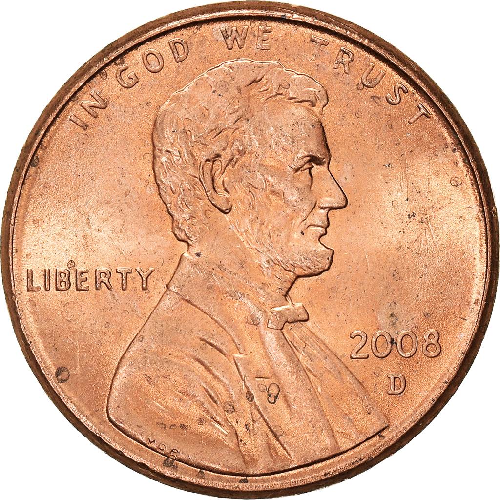 Moneda, Estados Unidos, Cent, 2008