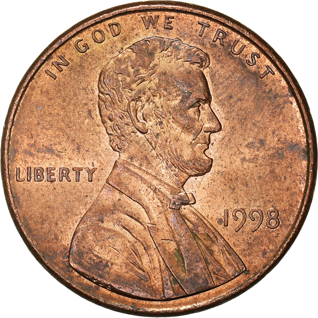 Moneda, Estados Unidos, Cent, 1998