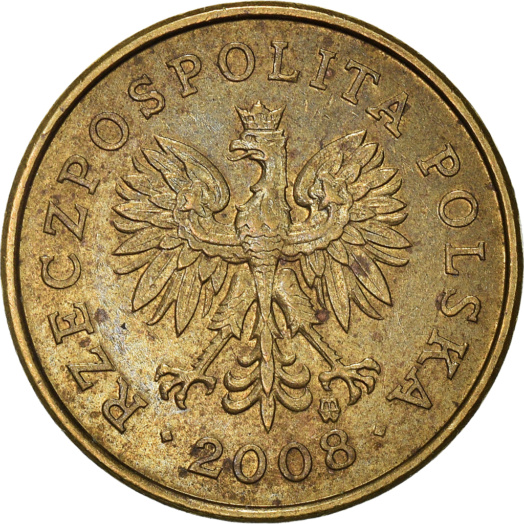 Moneda, Polonia, 2 Grosze, 2008