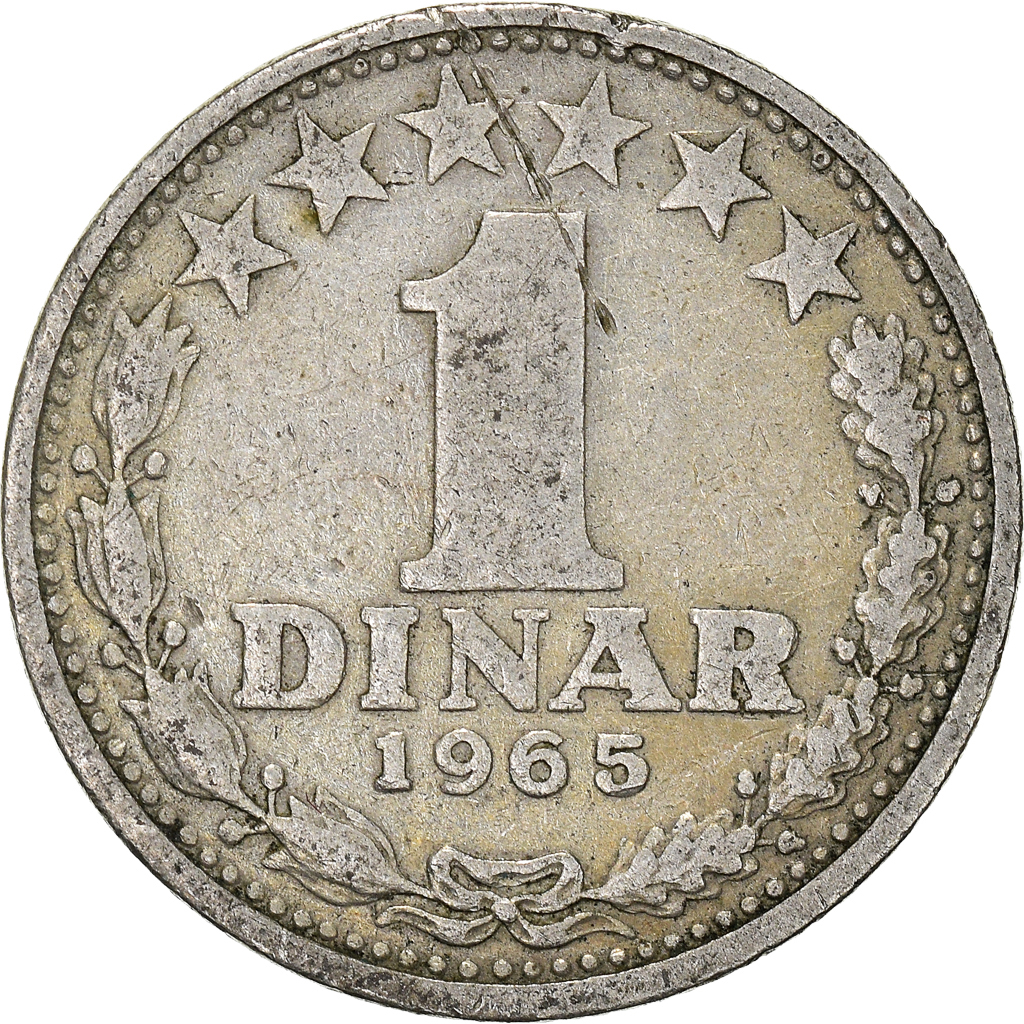 Moneda, Yugoslavia, Dinar, 1965