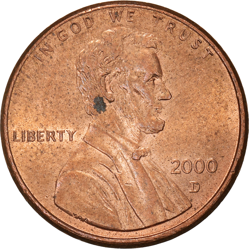 Moneda, Estados Unidos, Cent, 2000