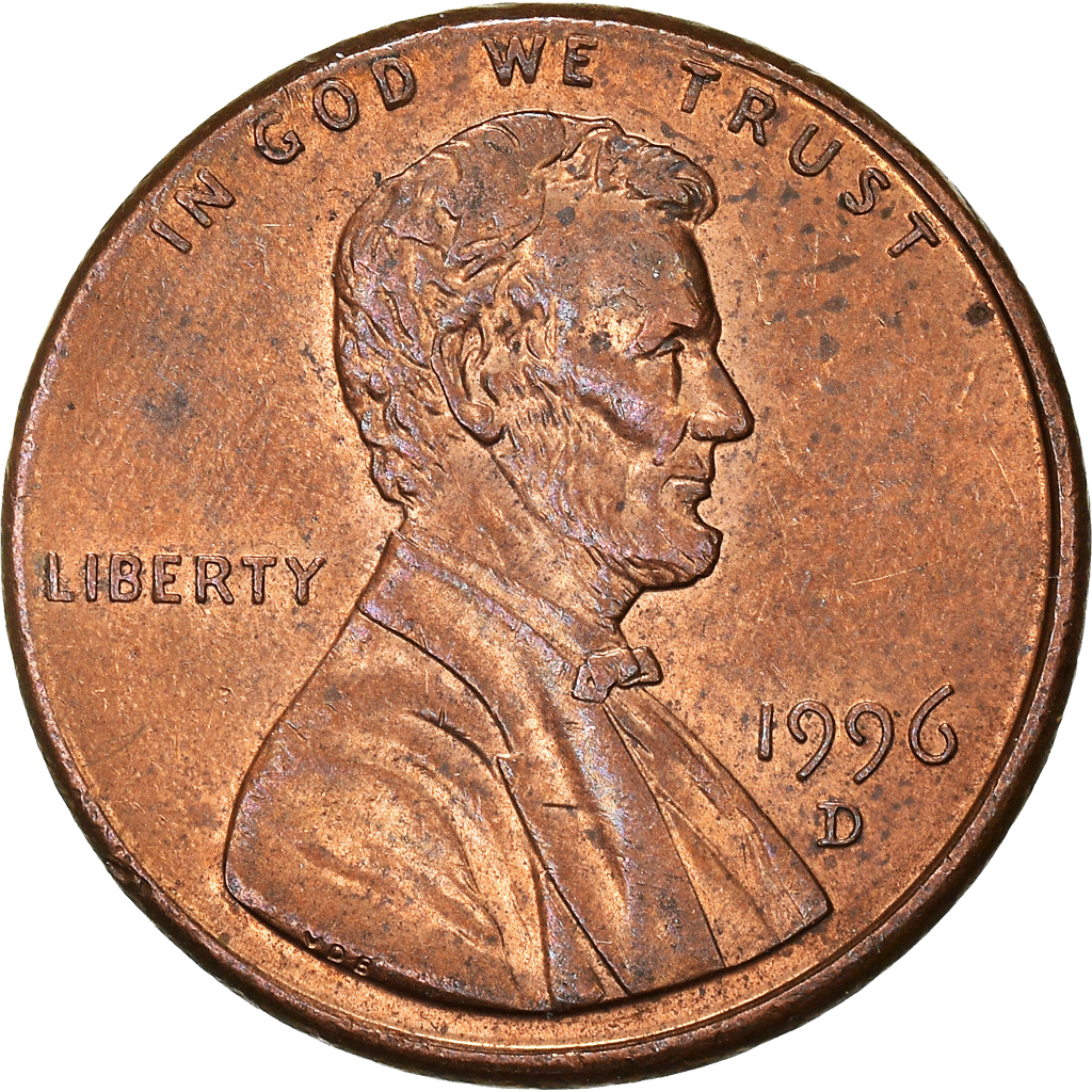 Moneda, Estados Unidos, Cent, 1996