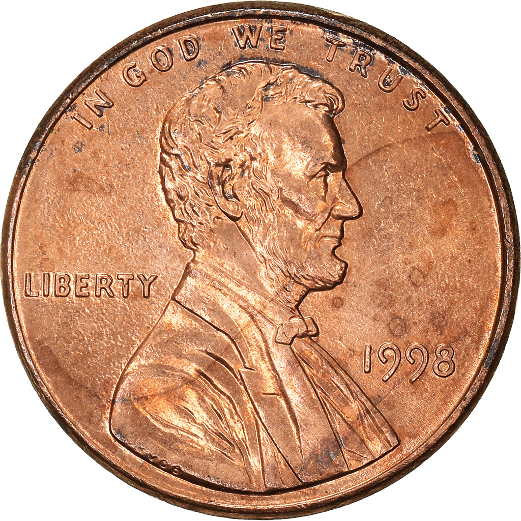 Moneda, Estados Unidos, Cent, 1998