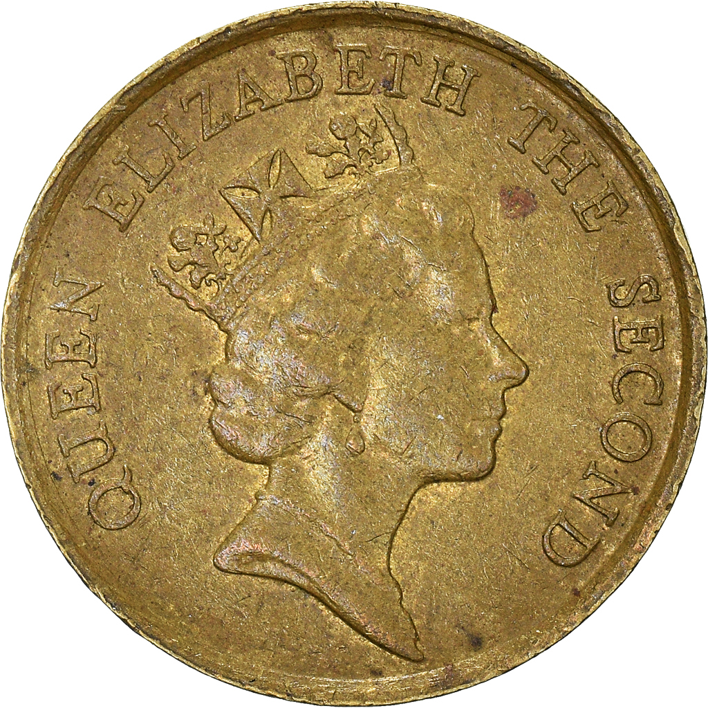 Moneda, Hong Kong, 10 Cents, 1986