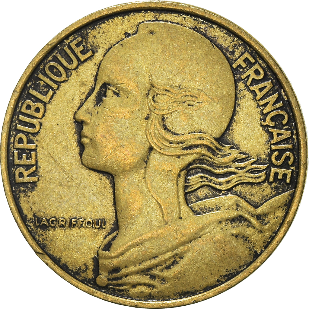 Moneda, Francia, 10 Centimes, 1990