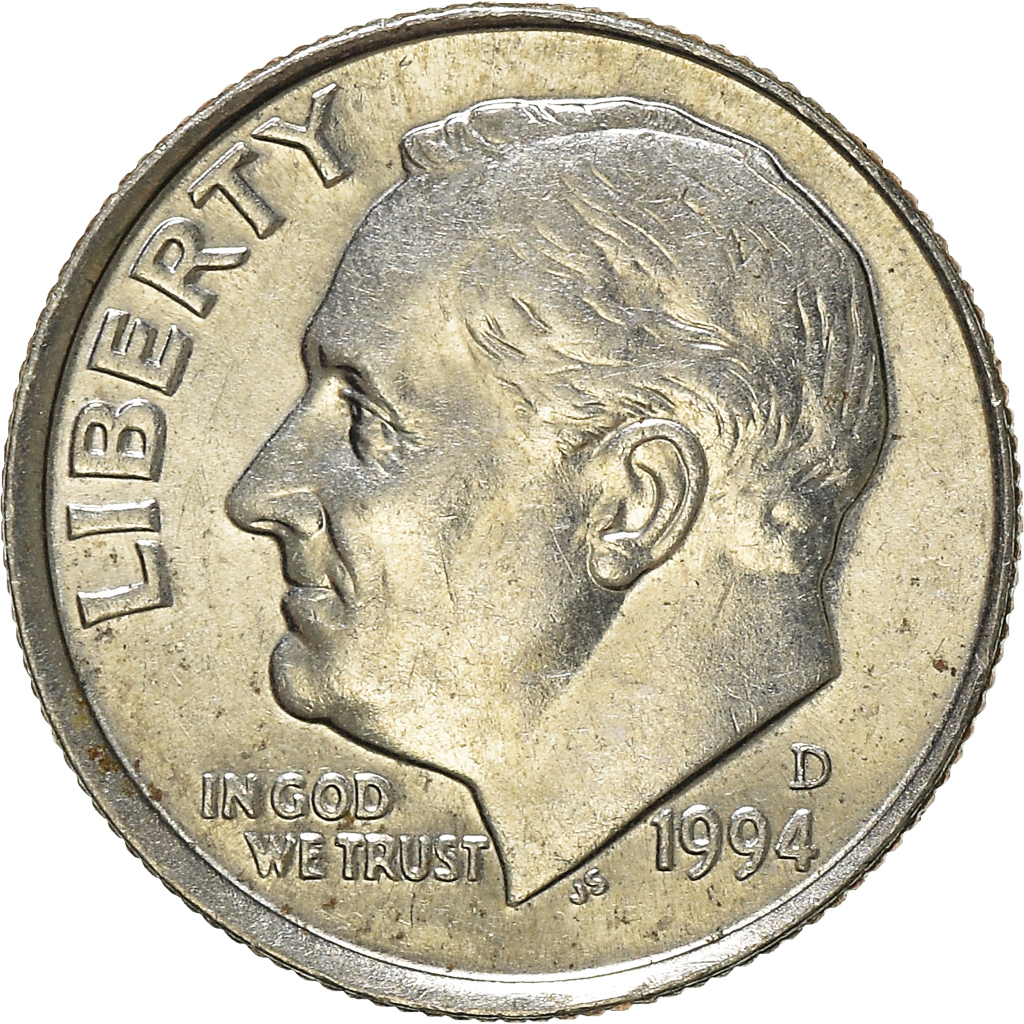Moneda, Estados Unidos, Dime, 1994