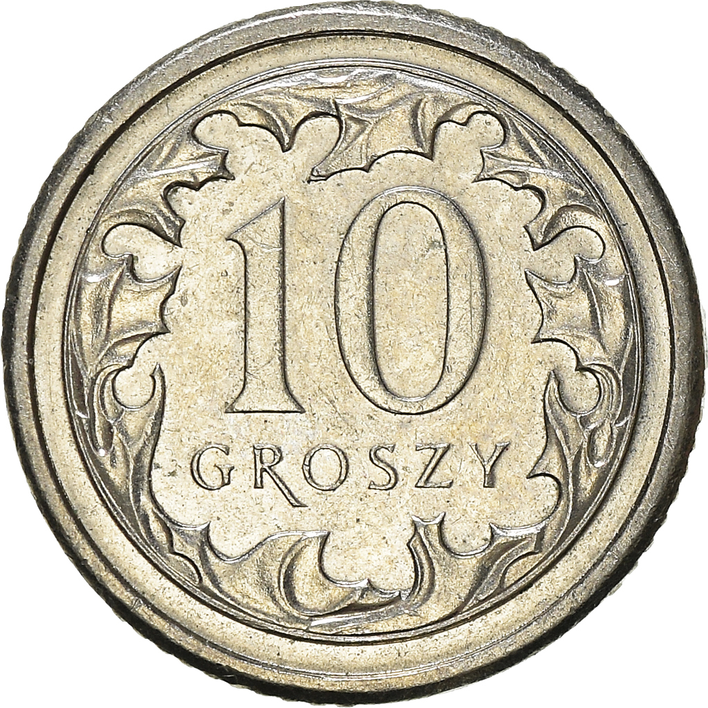 Moneda, Polonia, 10 Groszy, 2011