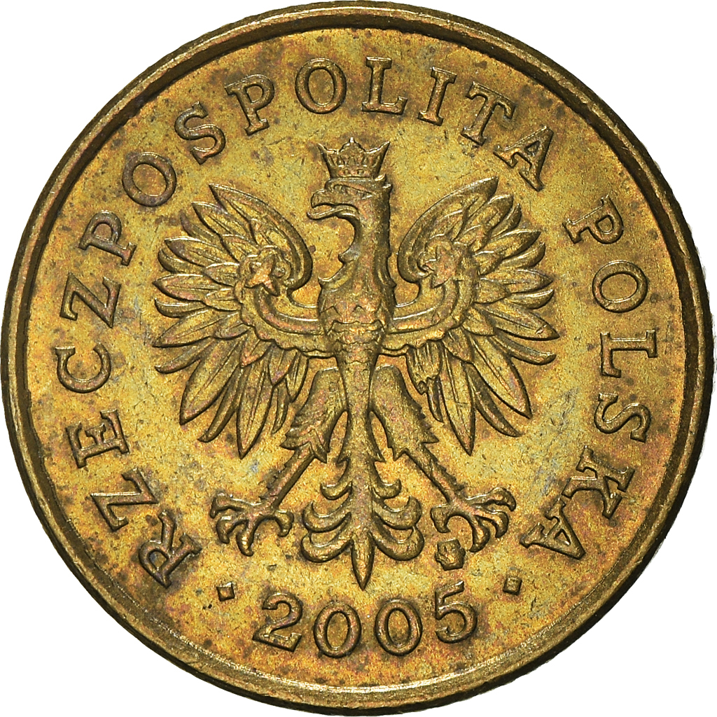 Moneda, Polonia, 5 Groszy, 2005