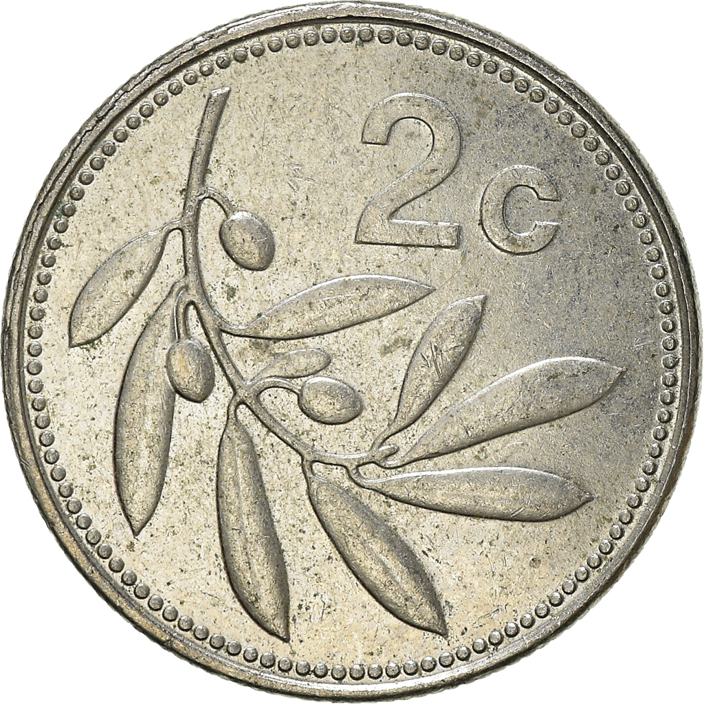 Moneda, Malta, 2 Cents, 2002