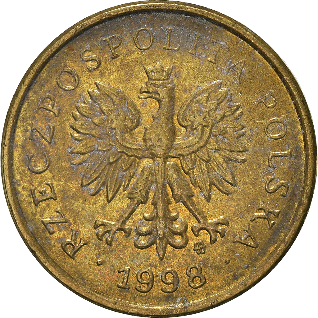 Moneda, Polonia, 2 Grosze, 1998