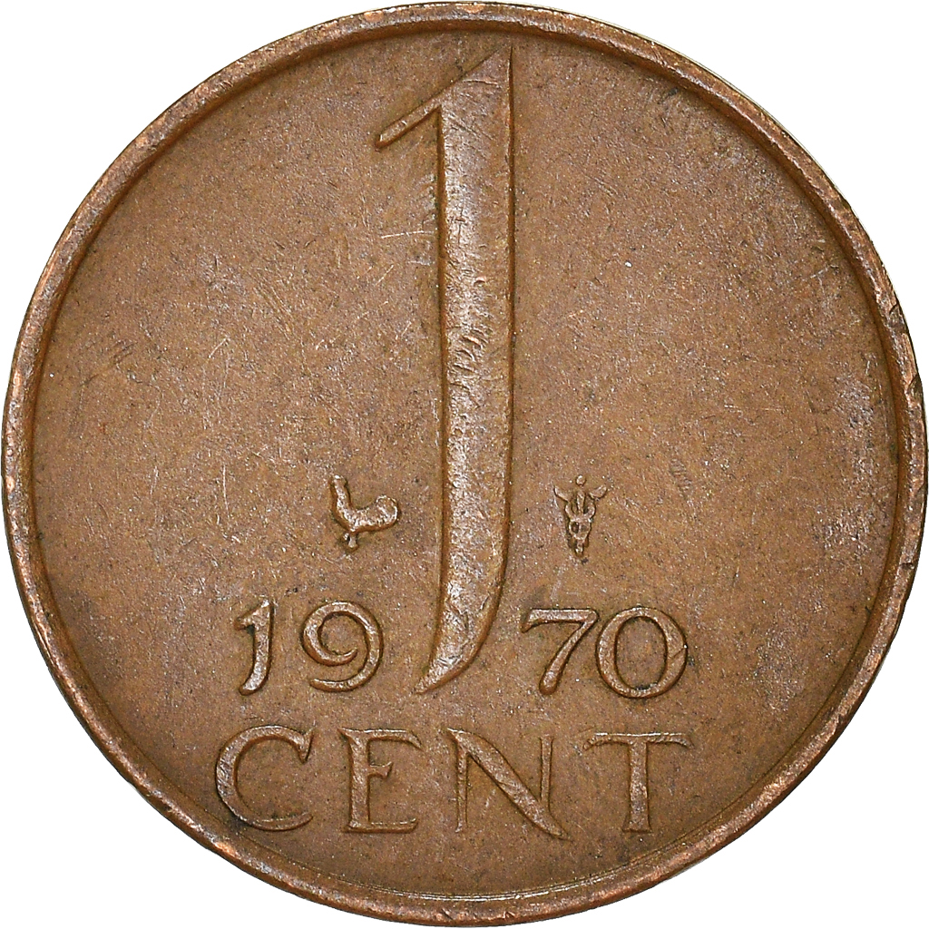 Moneda, Países Bajos, Cent, 1970