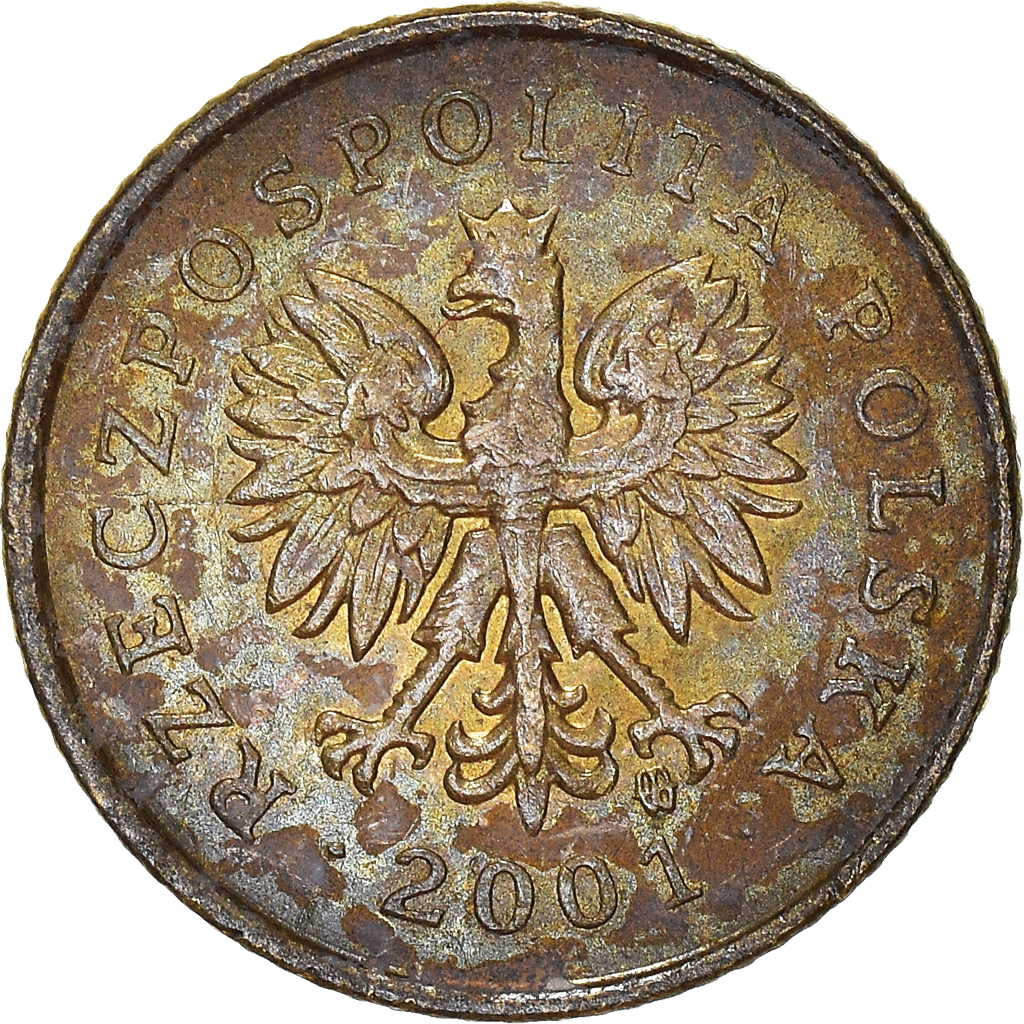 Moneda, Polonia, Grosz, 2001