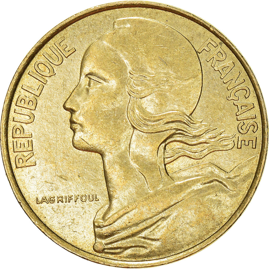 Moneda, Francia, 10 Centimes, 1989