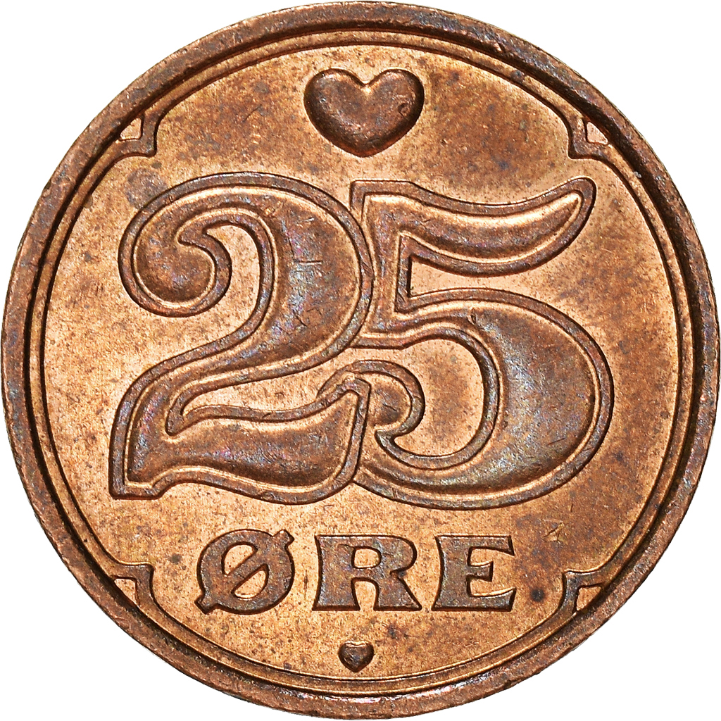 Moneda, Dinamarca, 25 Öre, 2005