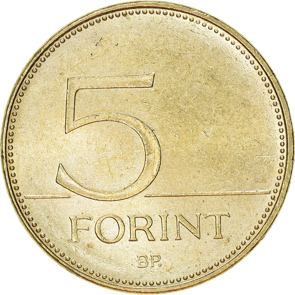 Moneda, Hungría, 5 Forint, 2008