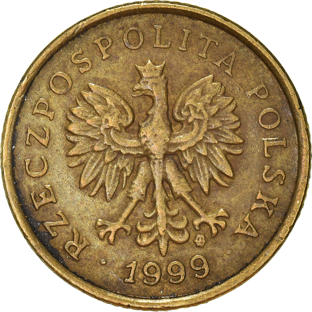 Moneda, Polonia, 5 Groszy, 1999