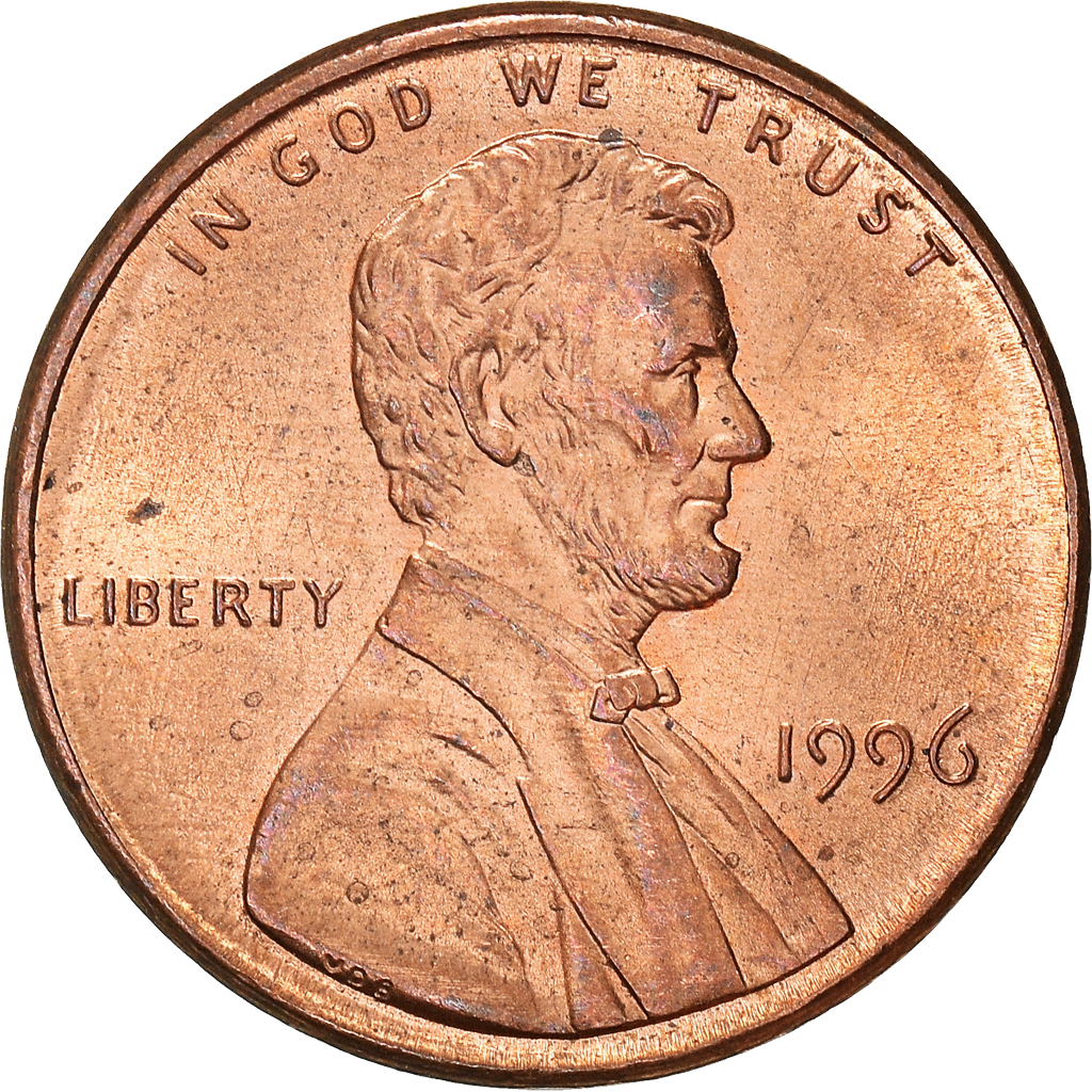 Moneda, Estados Unidos, Cent, 1996