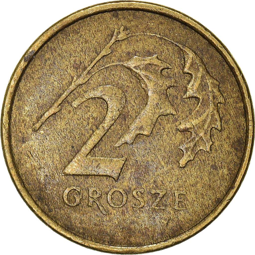 Moneda, Polonia, 2 Grosze, 2004