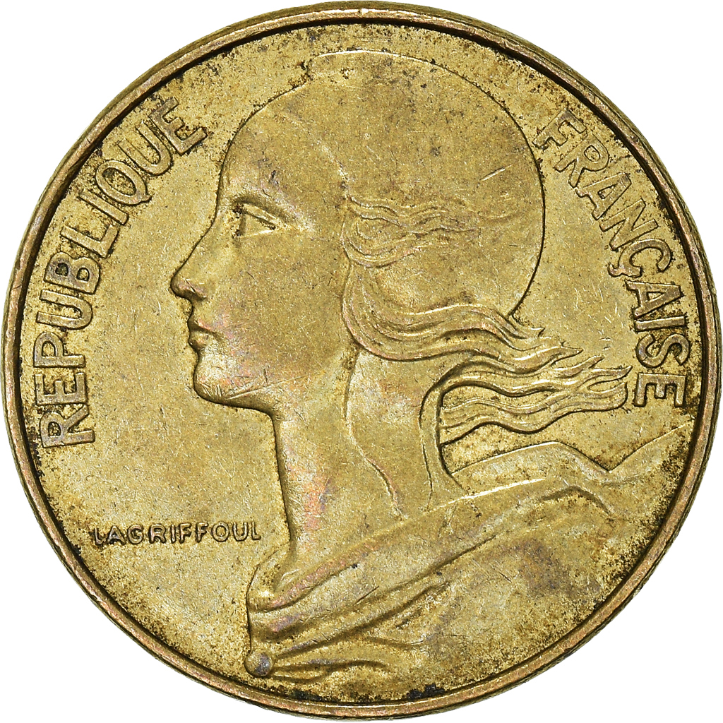 Moneda, Francia, 10 Centimes, 1974