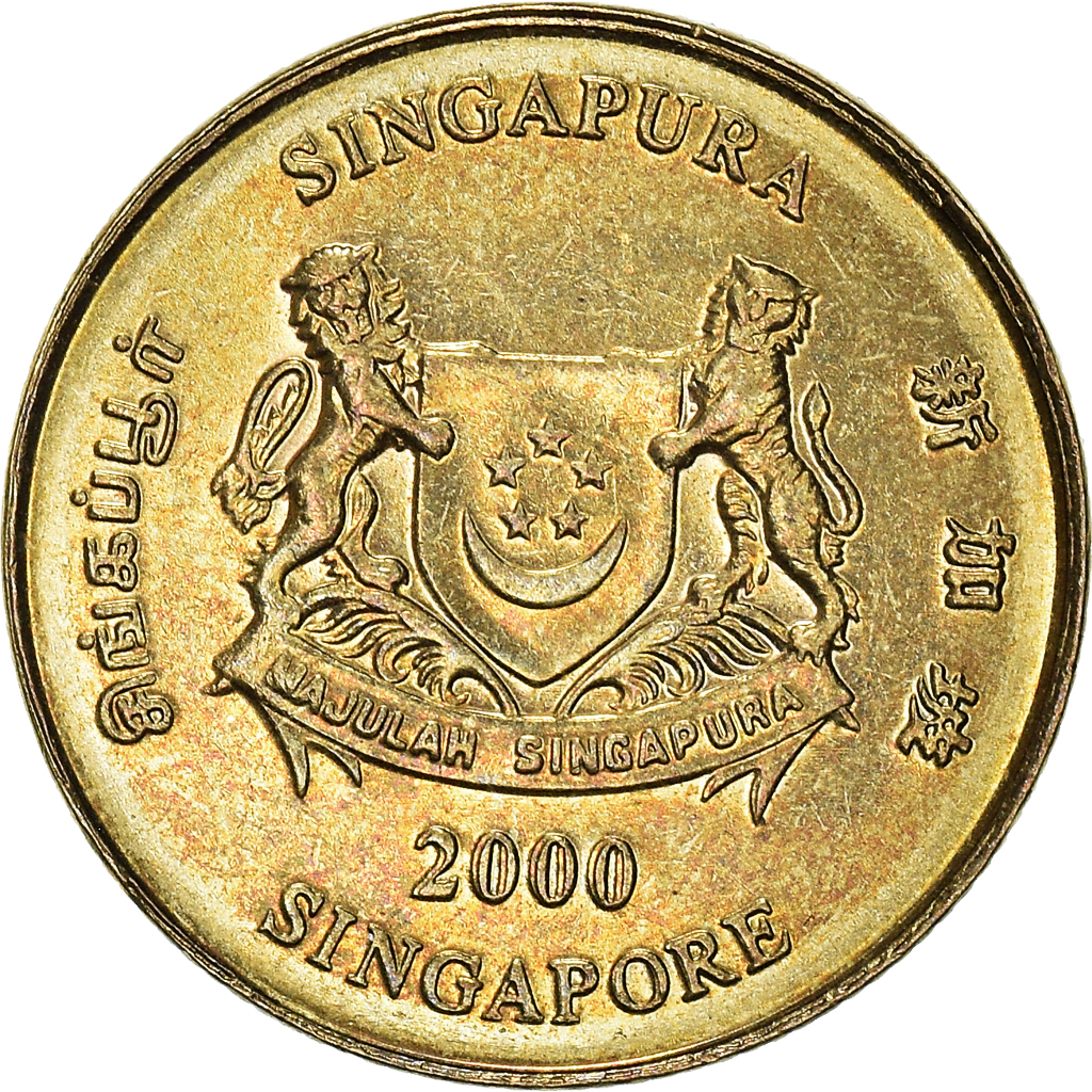 Moneda, Singapur, 5 Cents, 2000