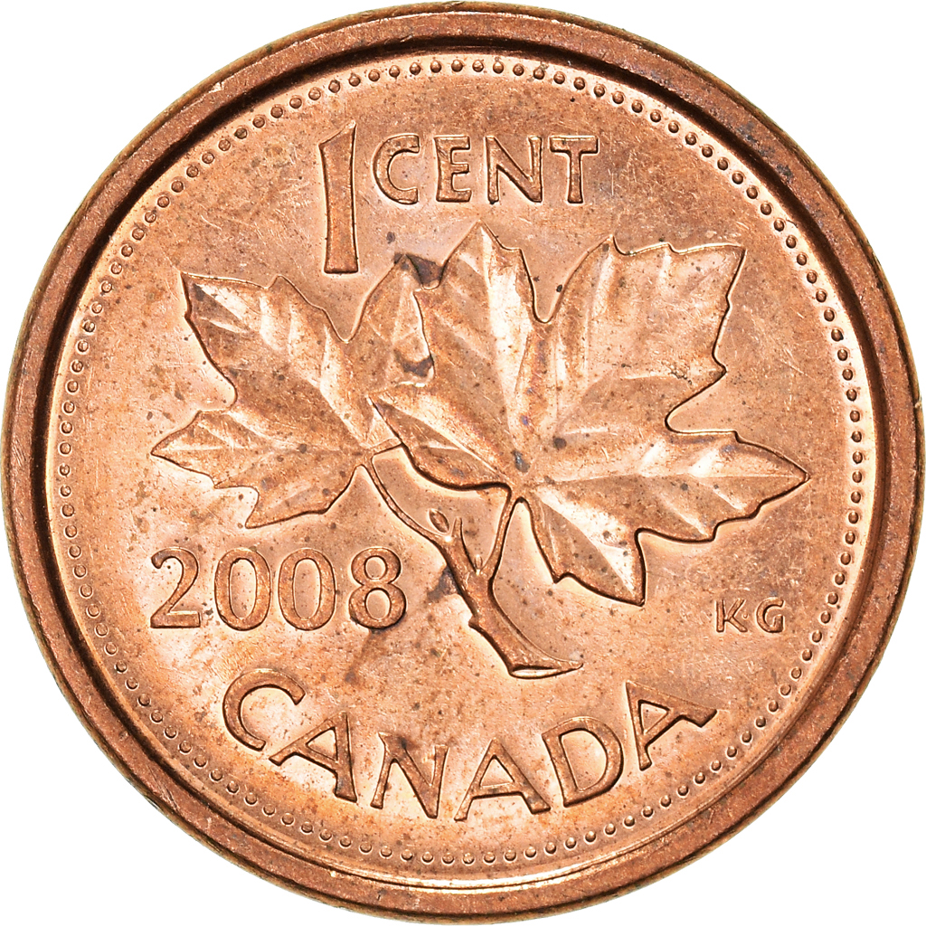 Moneda, Canadá, Cent, 2008