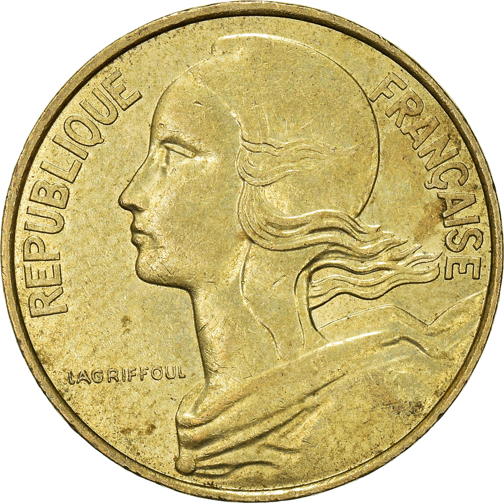 Moneda, Francia, 10 Centimes, 1986