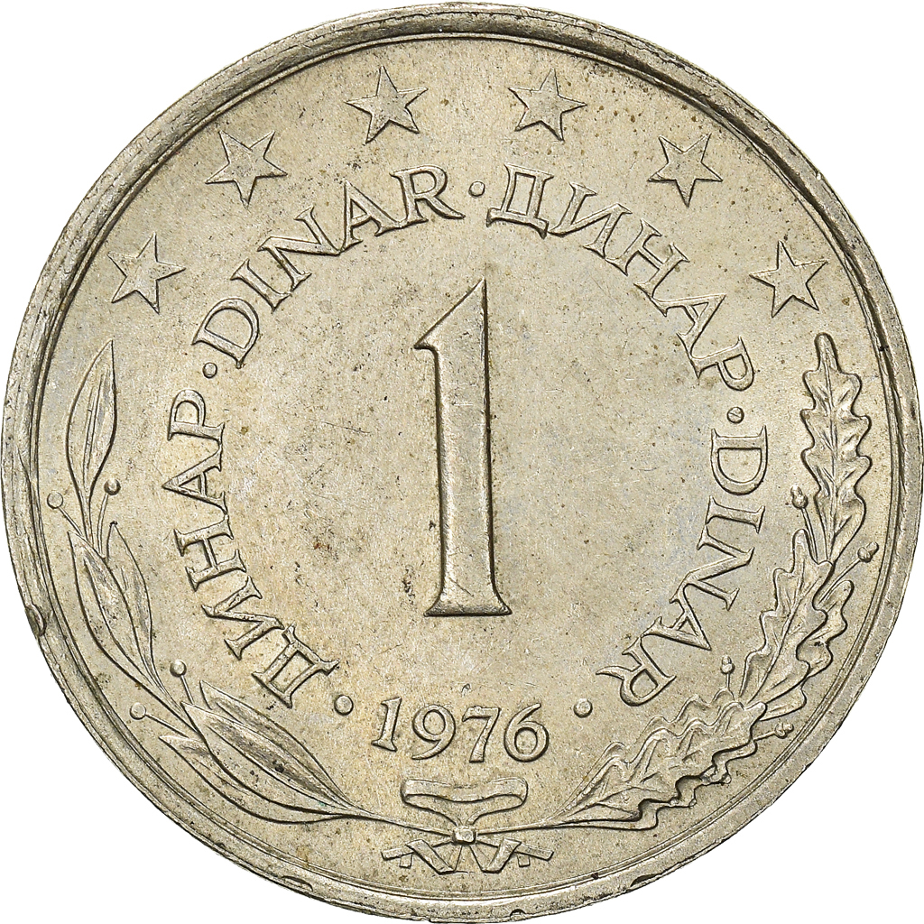 Moneda, Yugoslavia, Dinar, 1976