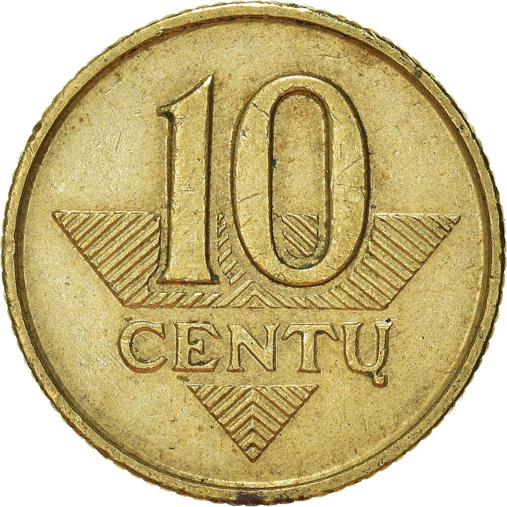 Moneda, Lituania, 10 Centu, 1997