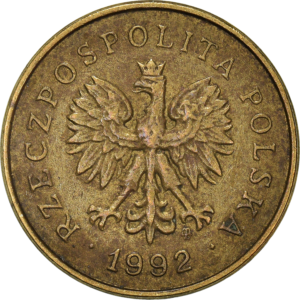Moneda, Polonia, 2 Grosze, 1992