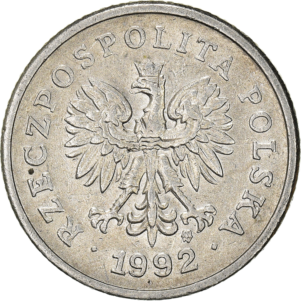 Moneda, Polonia, 20 Groszy, 1992