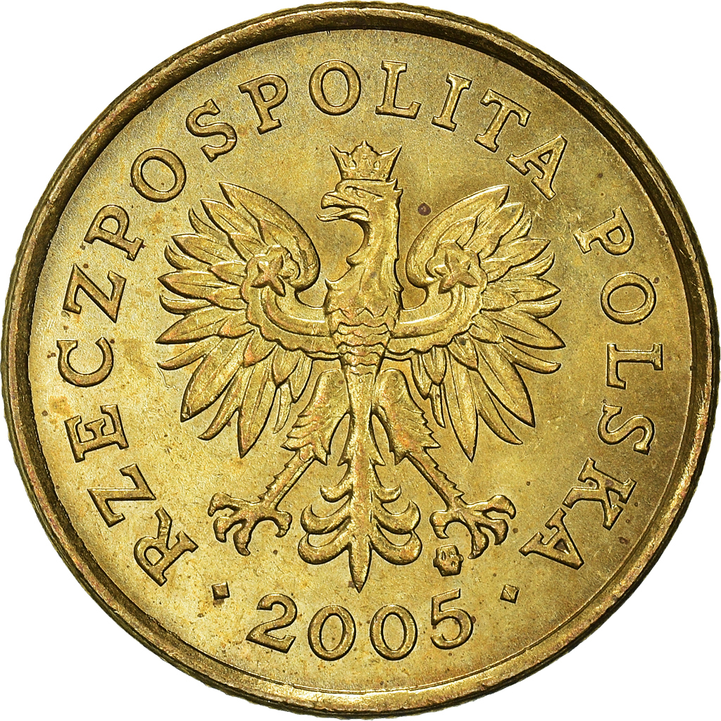 Moneda, Polonia, 5 Groszy, 2005