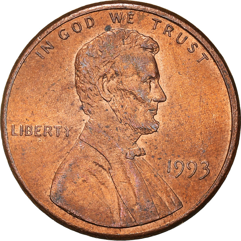 Moneda, Estados Unidos, Cent, 1993