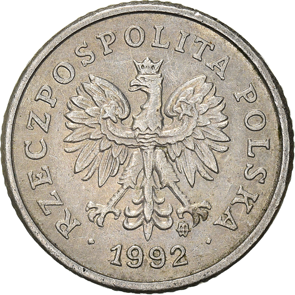 Moneda, Polonia, 10 Groszy, 1992