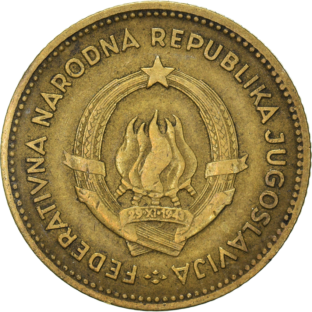 Moneda, Yugoslavia, 10 Dinara, 1955