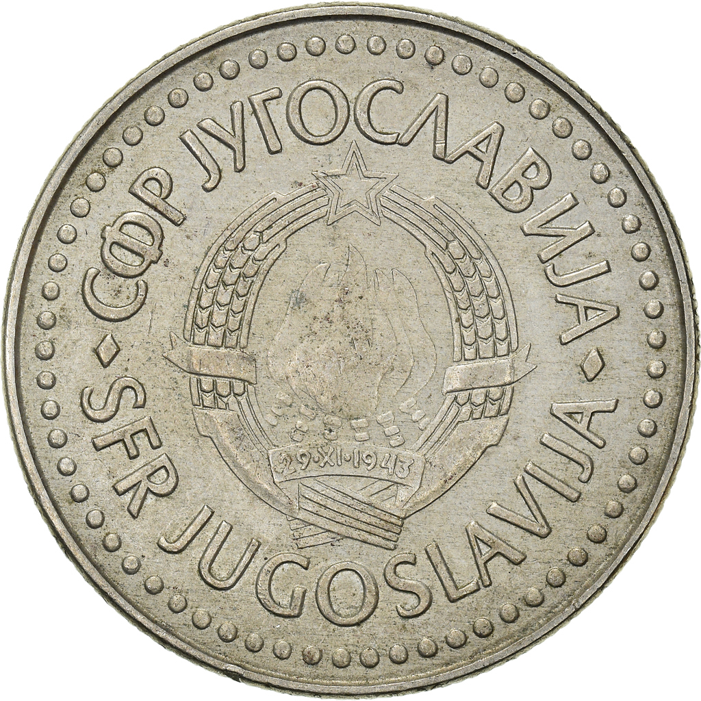 Moneda, Yugoslavia, 100 Dinara, 1987