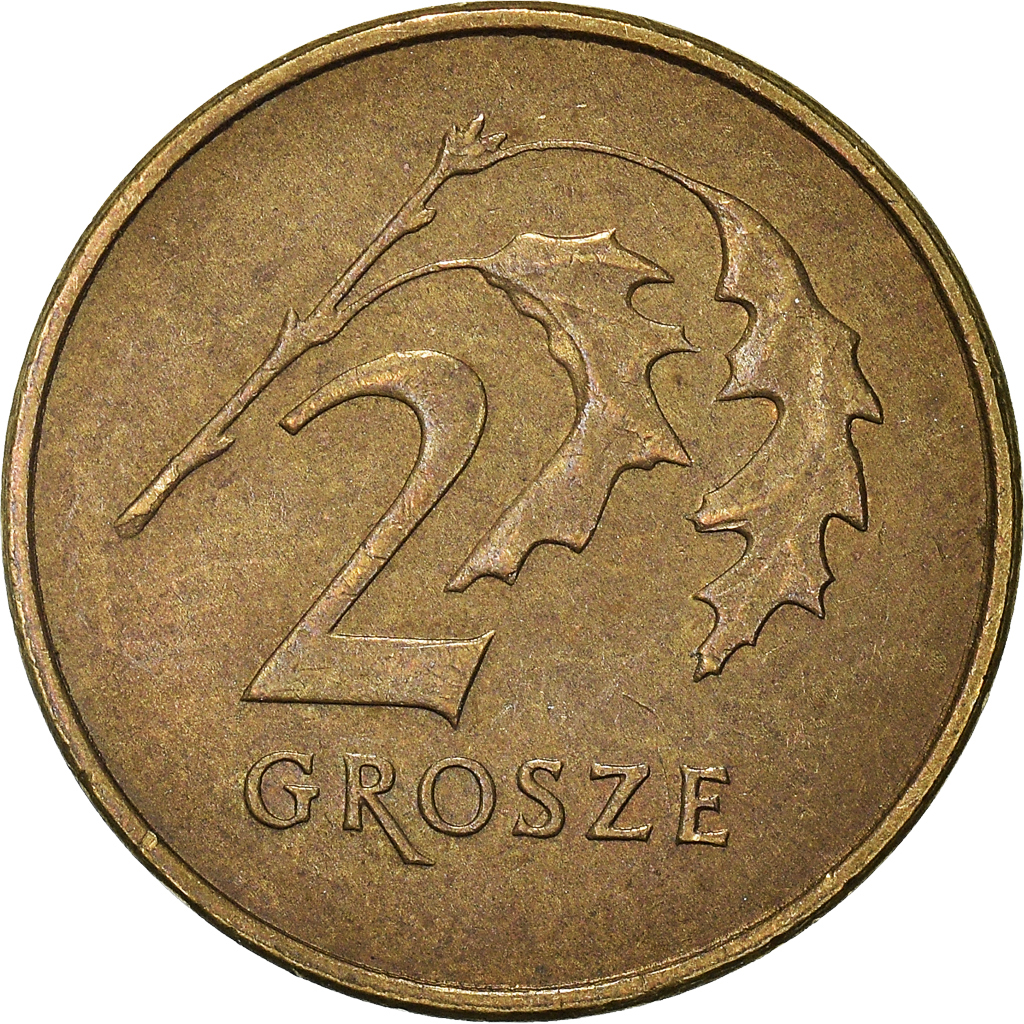 Moneda, Polonia, 2 Grosze, 2009