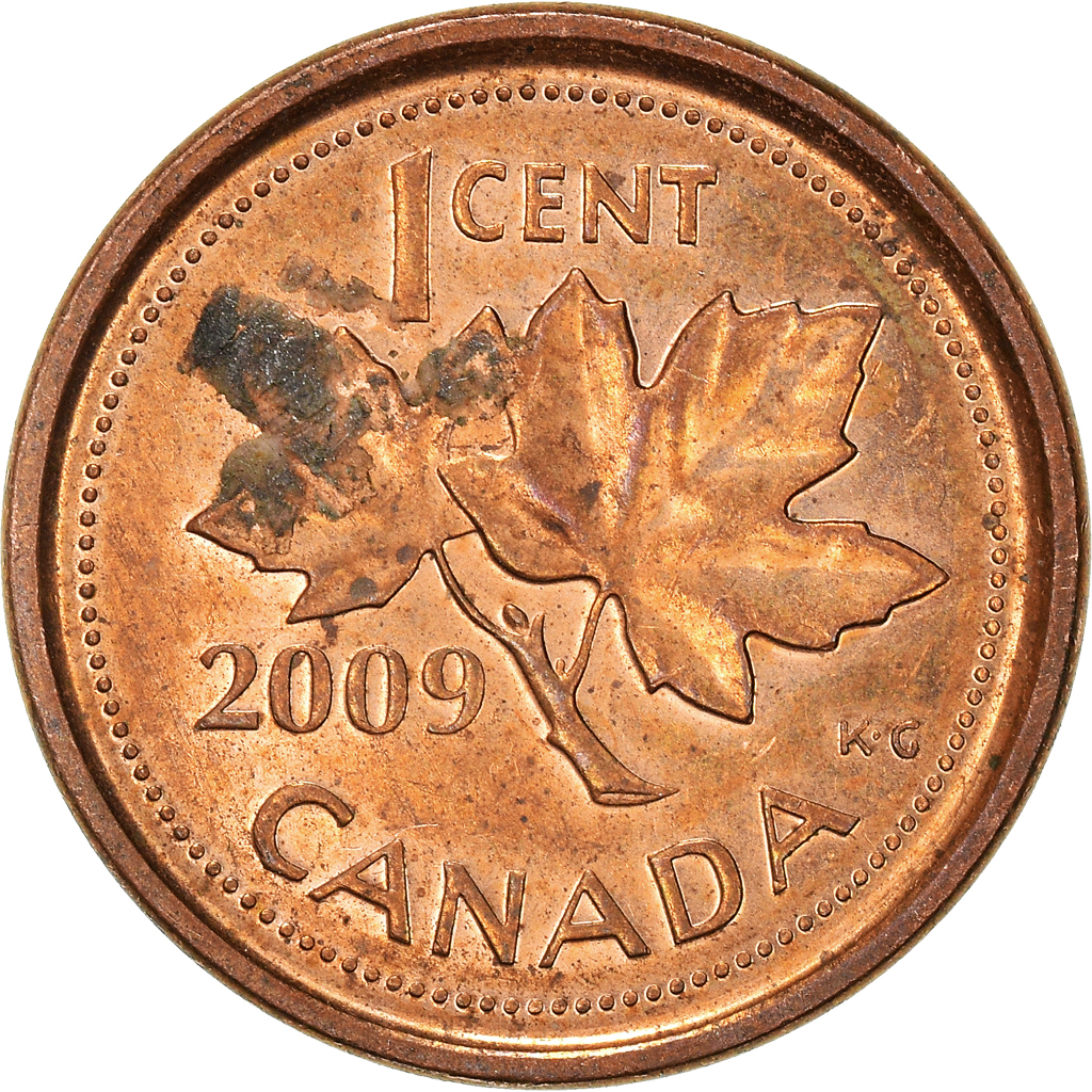 Moneda, Canadá, Cent, 2009