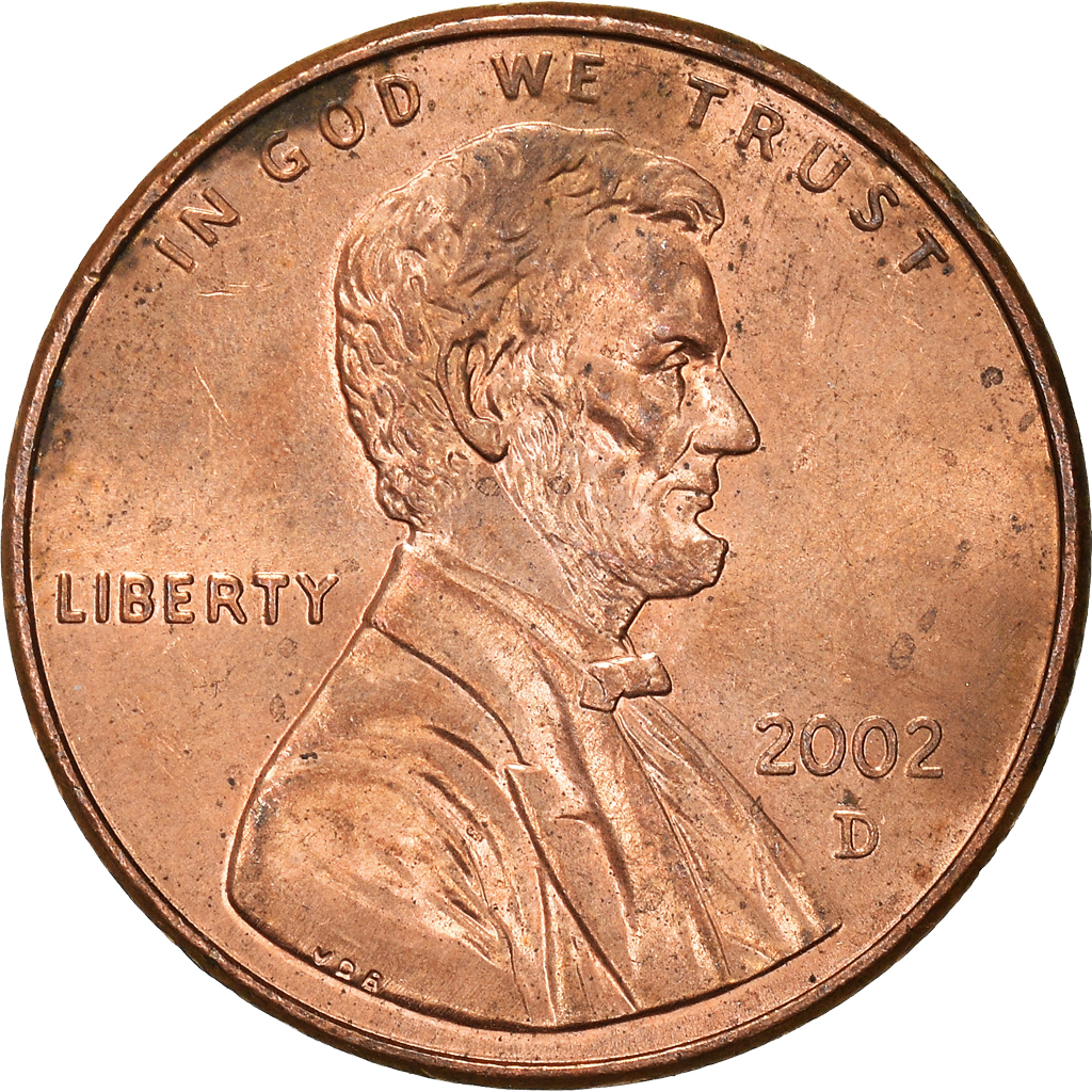 Moneda, Estados Unidos, Cent, 2002