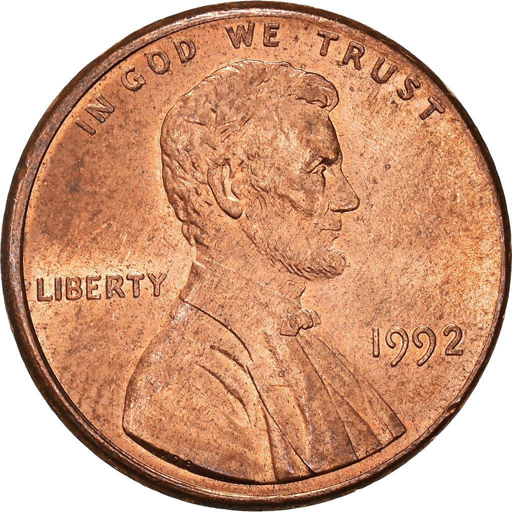 Moneda, Estados Unidos, Cent, 1992