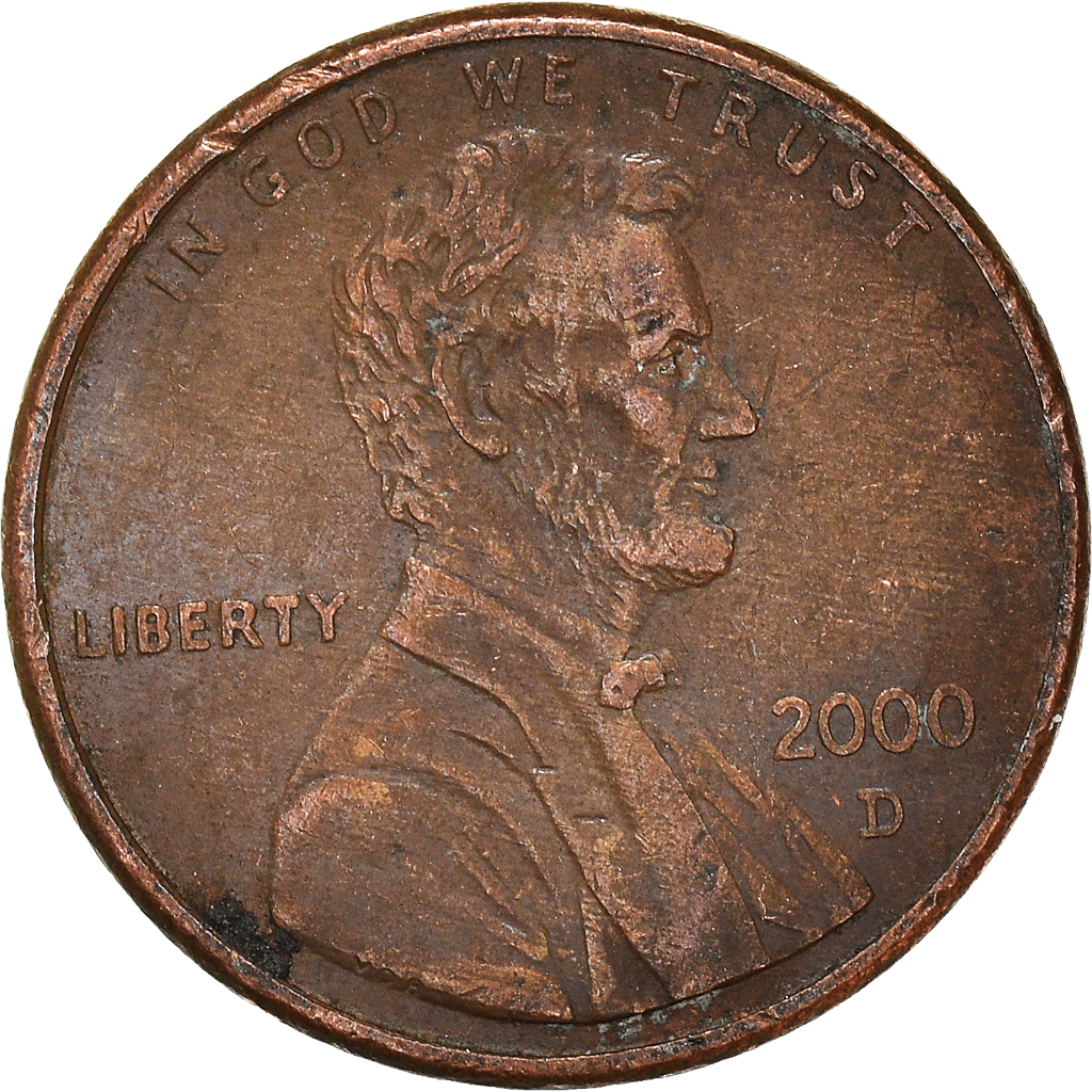 Moneda, Estados Unidos, Cent, 2000