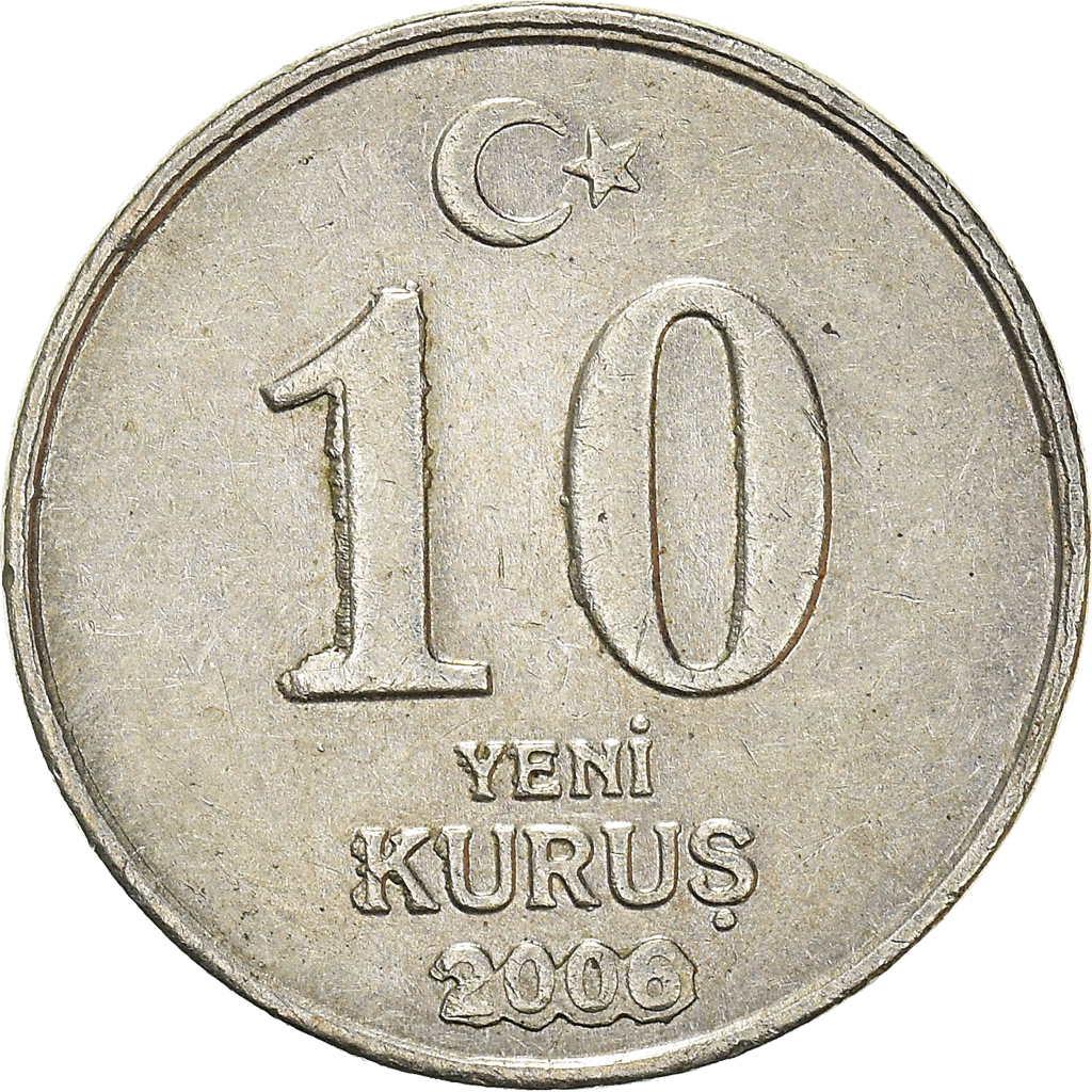 Moneda, Turquía, 10 New Kurus, 2006