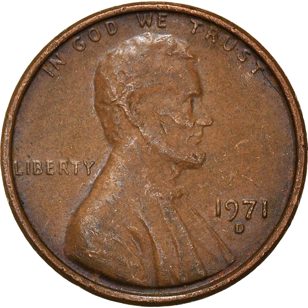 Moneda, Estados Unidos, Cent, 1971