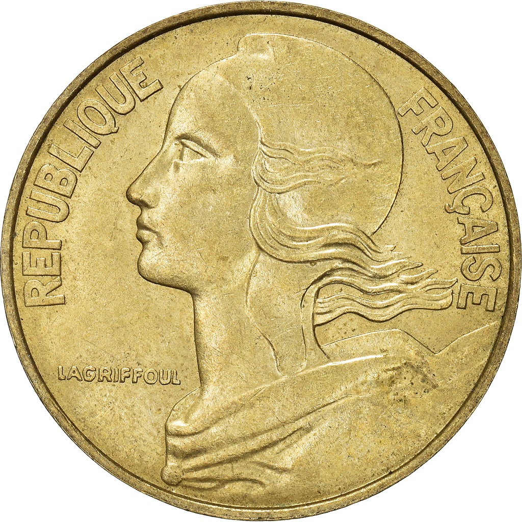 Moneda, Francia, 20 Centimes, 1982