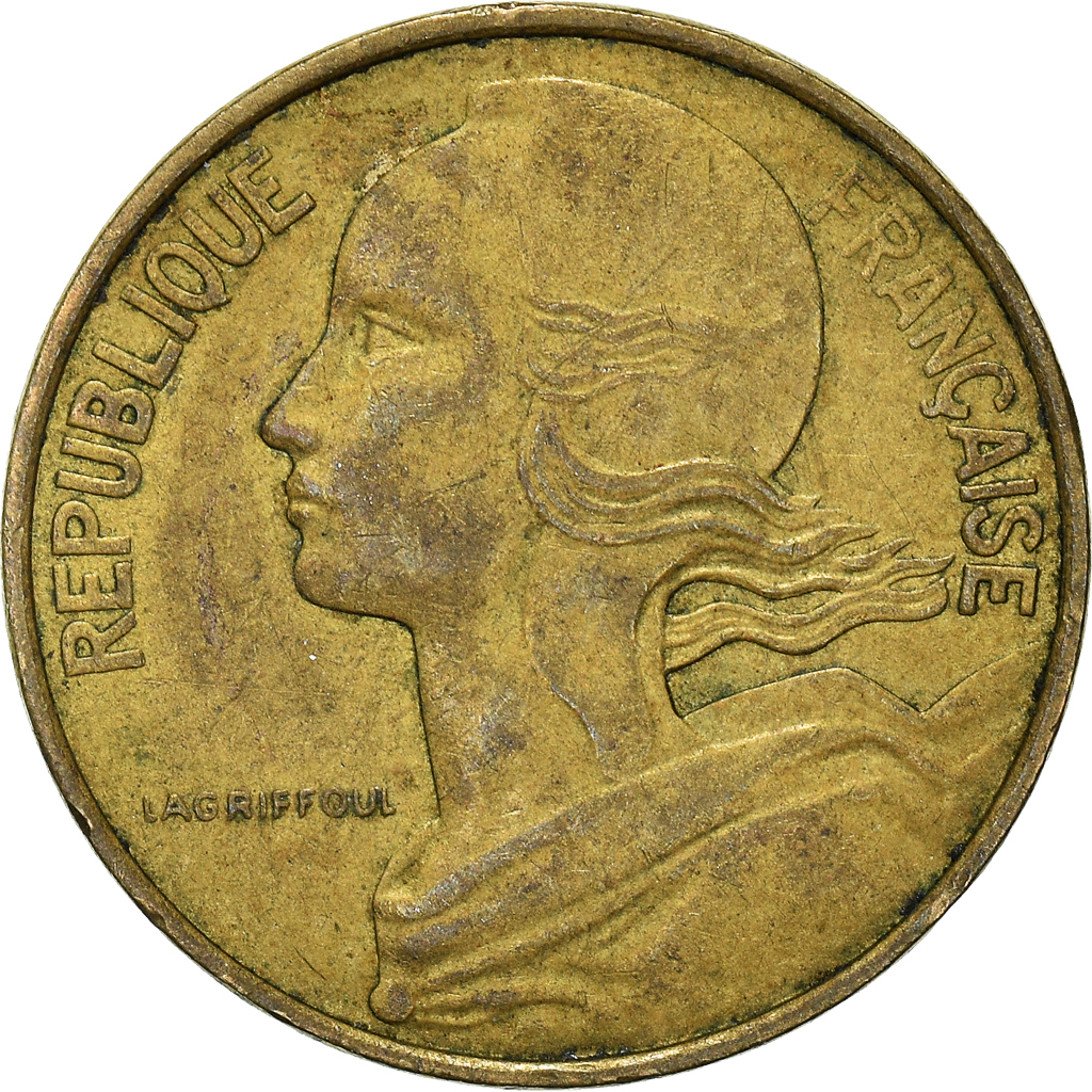 Moneda, Francia, 10 Centimes, 1976