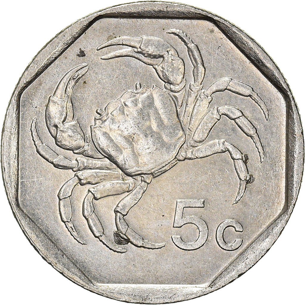 Moneda, Malta, 5 Cents, 1998