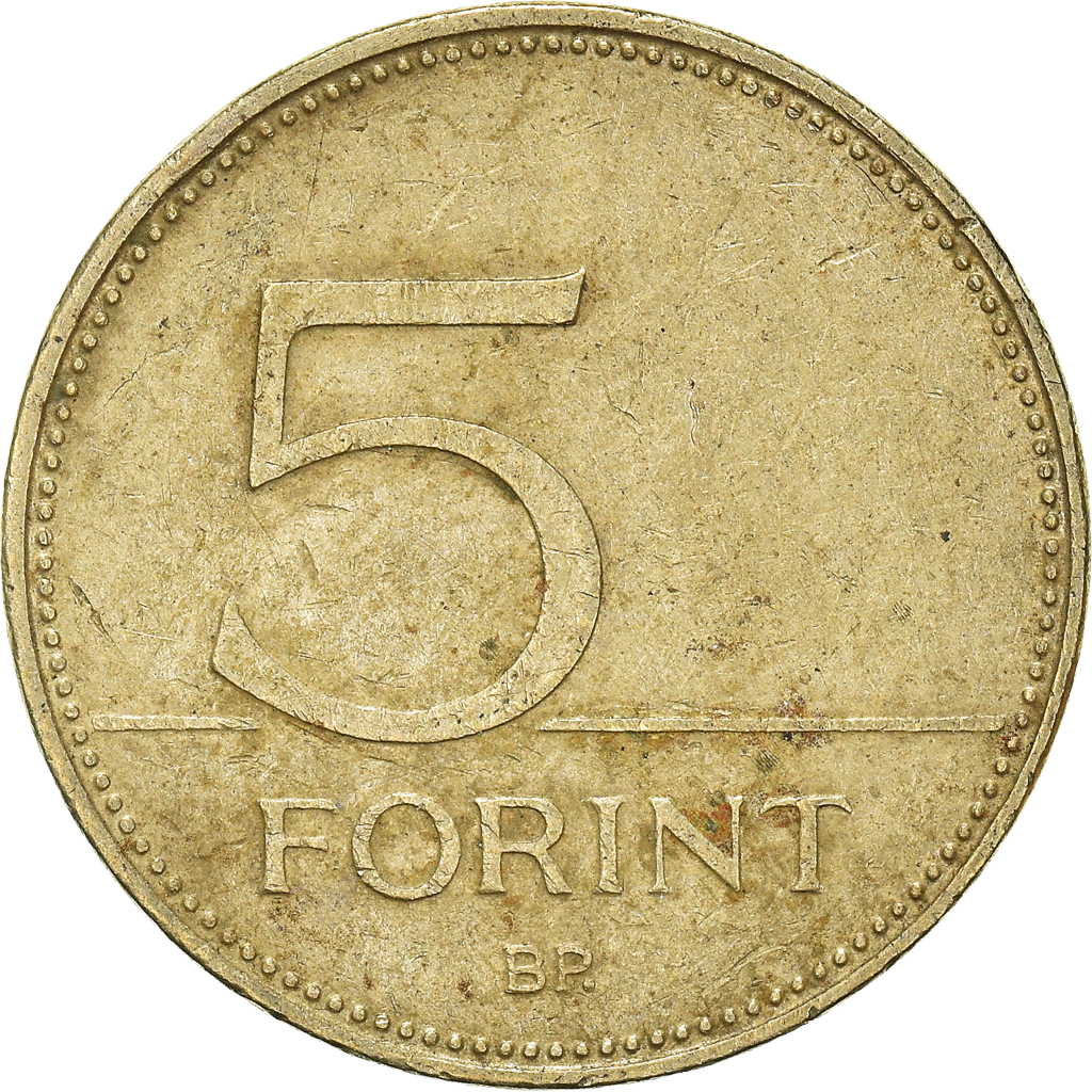 Moneda, Hungría, 5 Forint, 2001
